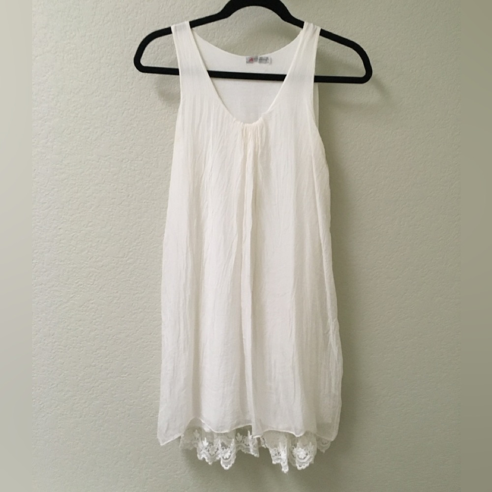 Vintage Italian White Lacy Minidress